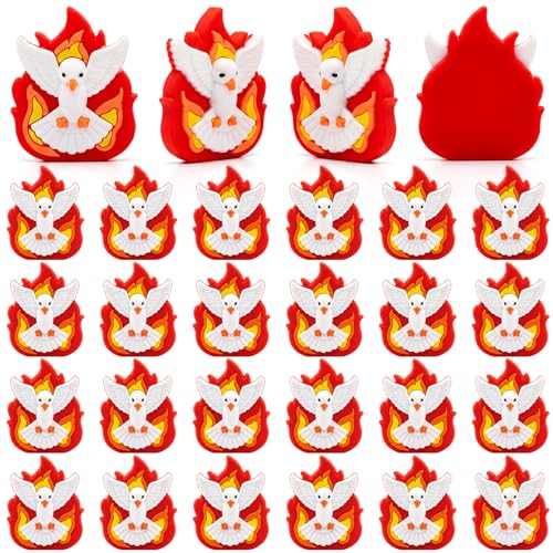Amyhill 50 Pcs Mini Holy Spirit Statue Holy Spirit Dove with Flame Figurine